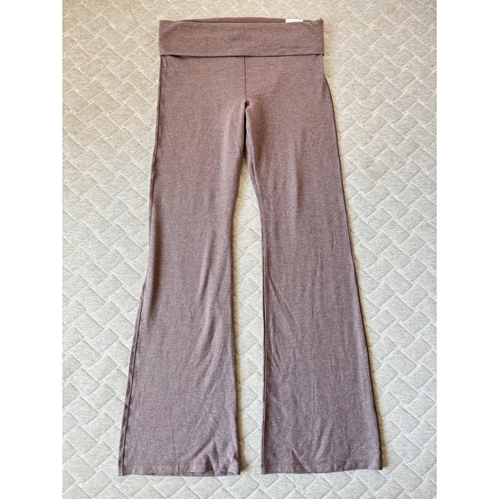 PINK Victoria's Secret Pants Womens Large Pink All Day Cotton Foldover Flare
